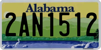 AL license plate 2AN1512