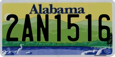 AL license plate 2AN1516