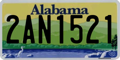 AL license plate 2AN1521