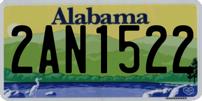 AL license plate 2AN1522