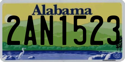 AL license plate 2AN1523