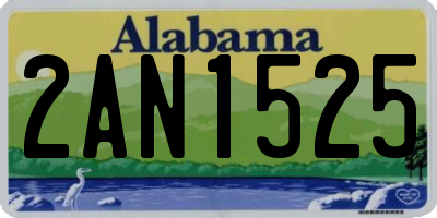 AL license plate 2AN1525