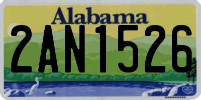 AL license plate 2AN1526
