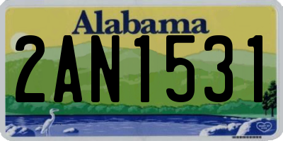 AL license plate 2AN1531