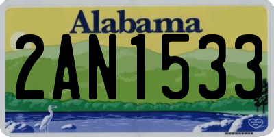 AL license plate 2AN1533