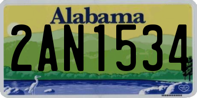 AL license plate 2AN1534