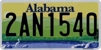 AL license plate 2AN1540