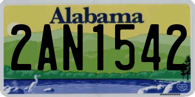 AL license plate 2AN1542