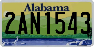 AL license plate 2AN1543