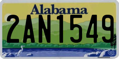 AL license plate 2AN1549