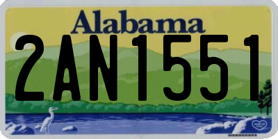 AL license plate 2AN1551