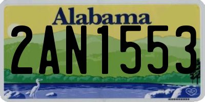 AL license plate 2AN1553
