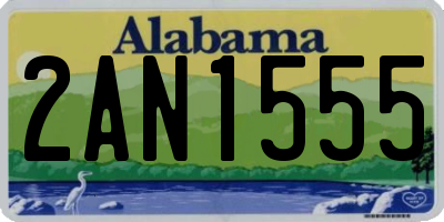 AL license plate 2AN1555