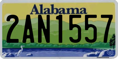 AL license plate 2AN1557