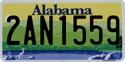 AL license plate 2AN1559