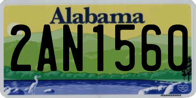 AL license plate 2AN1560