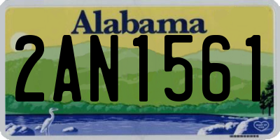 AL license plate 2AN1561