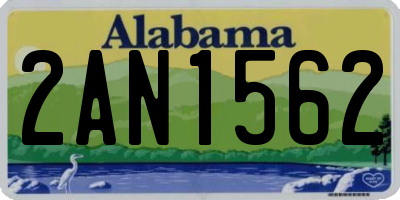 AL license plate 2AN1562
