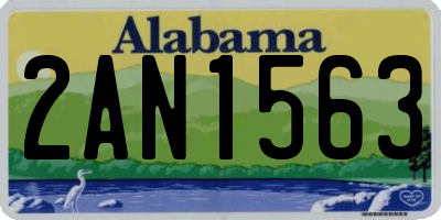 AL license plate 2AN1563