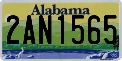 AL license plate 2AN1565