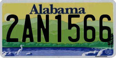 AL license plate 2AN1566