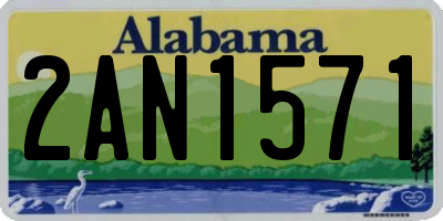 AL license plate 2AN1571