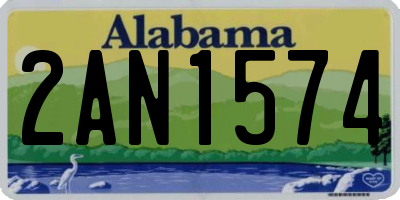 AL license plate 2AN1574