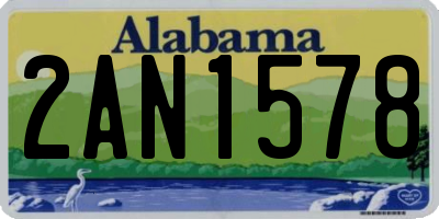 AL license plate 2AN1578