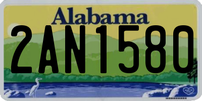 AL license plate 2AN1580
