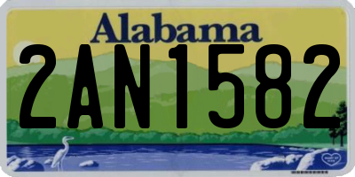 AL license plate 2AN1582