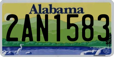 AL license plate 2AN1583