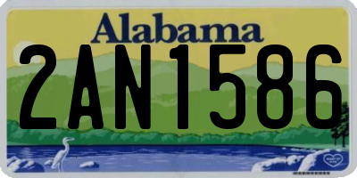 AL license plate 2AN1586