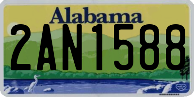 AL license plate 2AN1588