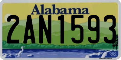 AL license plate 2AN1593