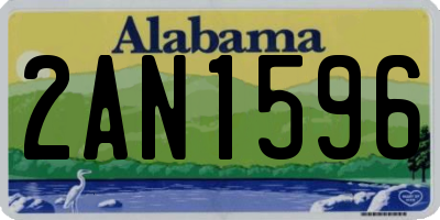 AL license plate 2AN1596