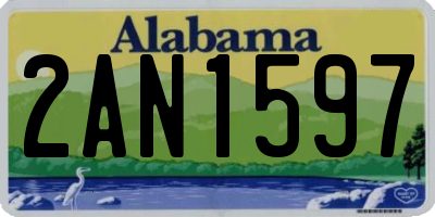 AL license plate 2AN1597