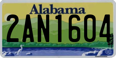 AL license plate 2AN1604