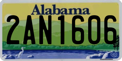 AL license plate 2AN1606