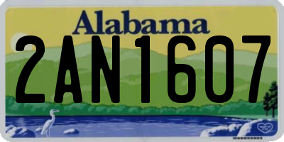 AL license plate 2AN1607