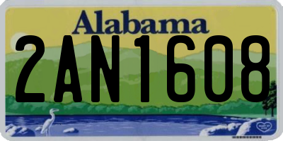 AL license plate 2AN1608
