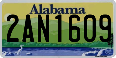 AL license plate 2AN1609