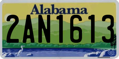 AL license plate 2AN1613
