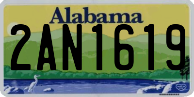 AL license plate 2AN1619