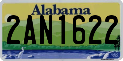 AL license plate 2AN1622
