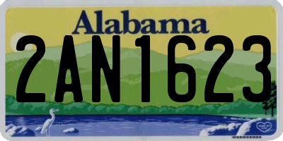 AL license plate 2AN1623