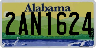AL license plate 2AN1624