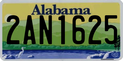 AL license plate 2AN1625