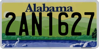 AL license plate 2AN1627