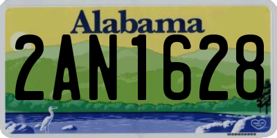 AL license plate 2AN1628