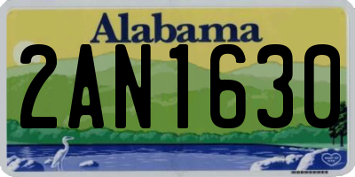 AL license plate 2AN1630